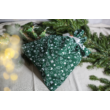Zöld, indás karácsonyi textil ajándéktasak