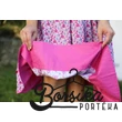 Pink, apró virágos, EXTRA PÖRGŐS, villantós, néptáncos szoknya (440 cm körben)