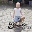 Kék, apró virágos, nyári pörgős szoknya