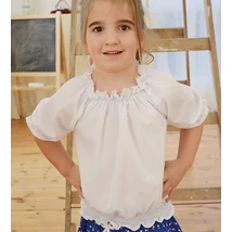 Fehér lányka blúz (alul gumizott) Fehér lányka blúz (alul gumizott)