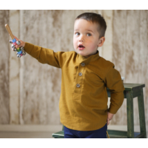 Borsika Portéka - Rozsdabarna színű, lenvászon fiú ing