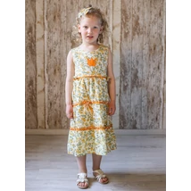 Sárga, apró virágos nyári ruha