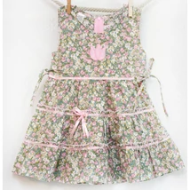 Zöld-rózsaszín, apró virágos nyári ruha Zöld-rózsaszín, apró virágos nyári ruha