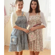 Kék apró virágos tini és női ruha