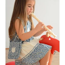 Kék-vajszínű, apró virágos nyári ruha