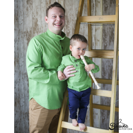 Borsika Portéka - Pisztácia zöld színű, lenvászon férfi ing